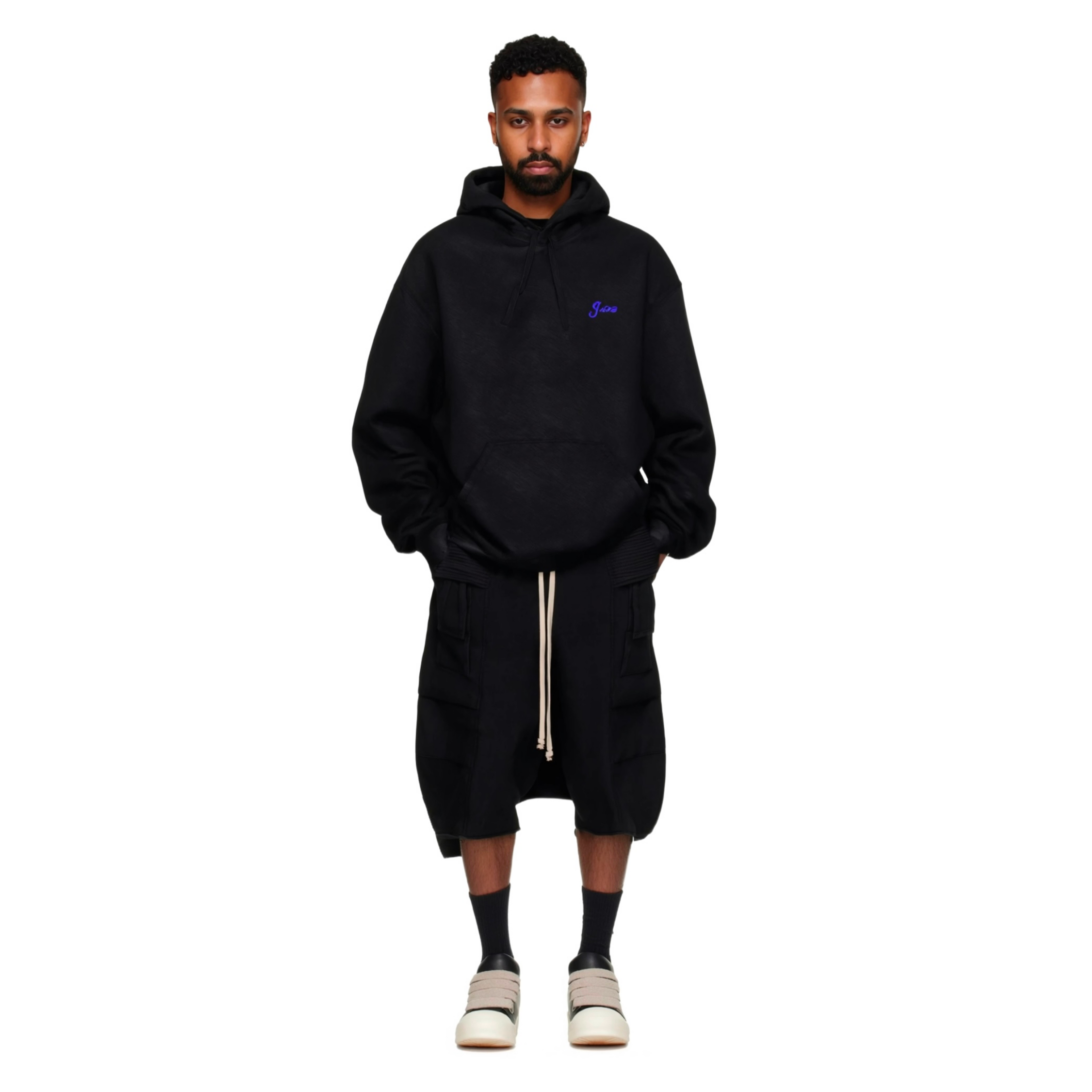 JAIME Varsity Core Hoodie in Black