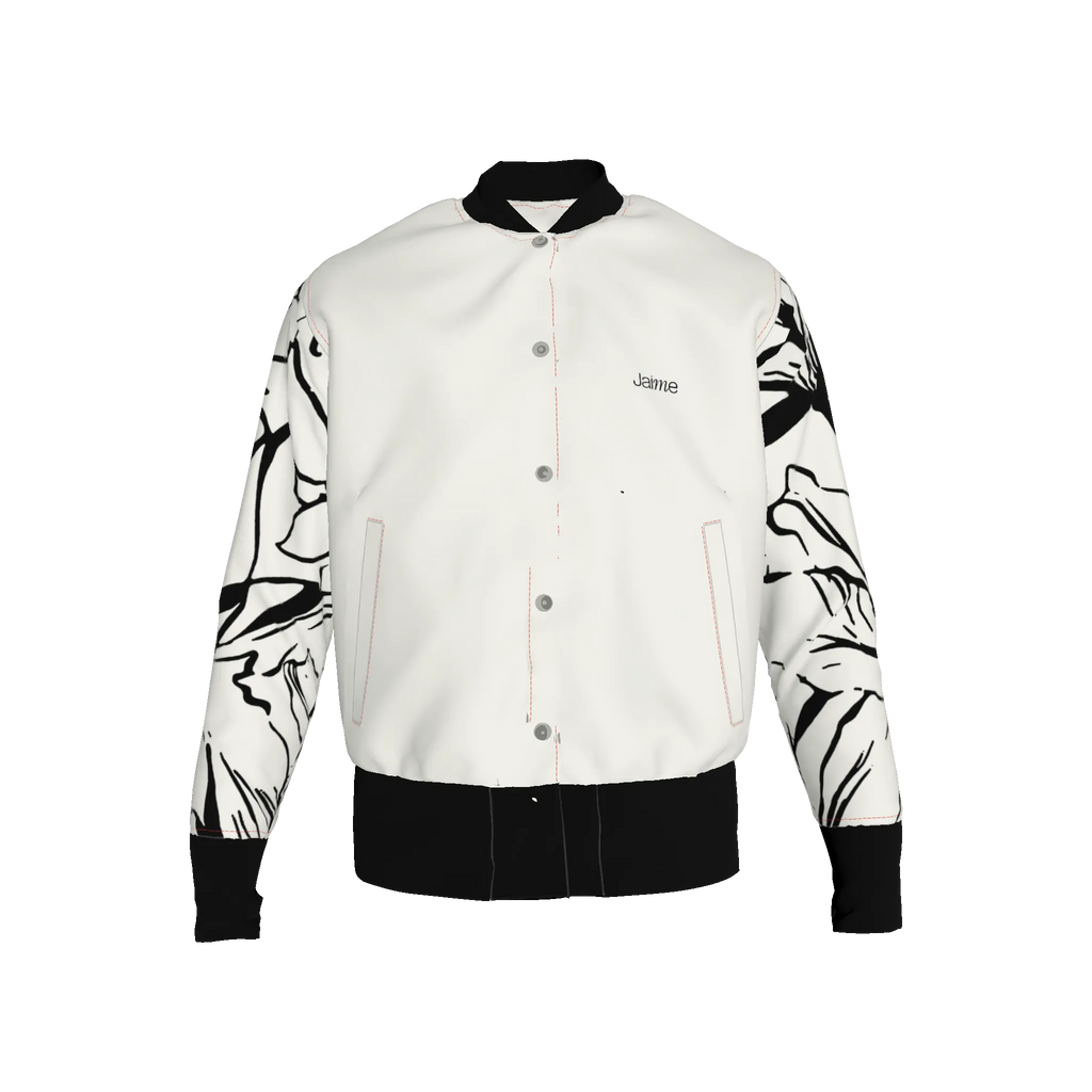 'Bayahibe Rose' JAIME™ Button-Up Bomber Jacket