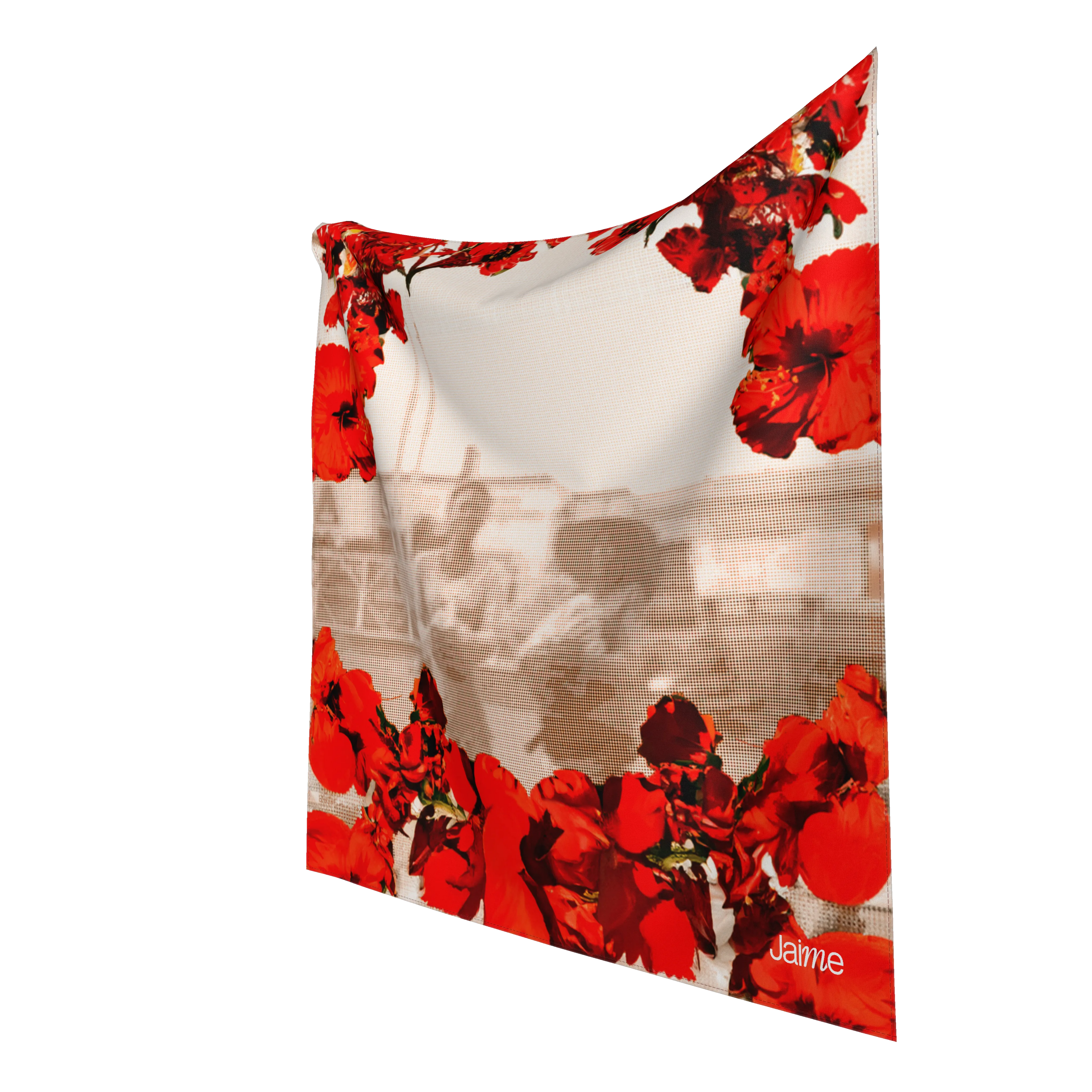 JAIME™ Logo Silk Scarf in Sepia